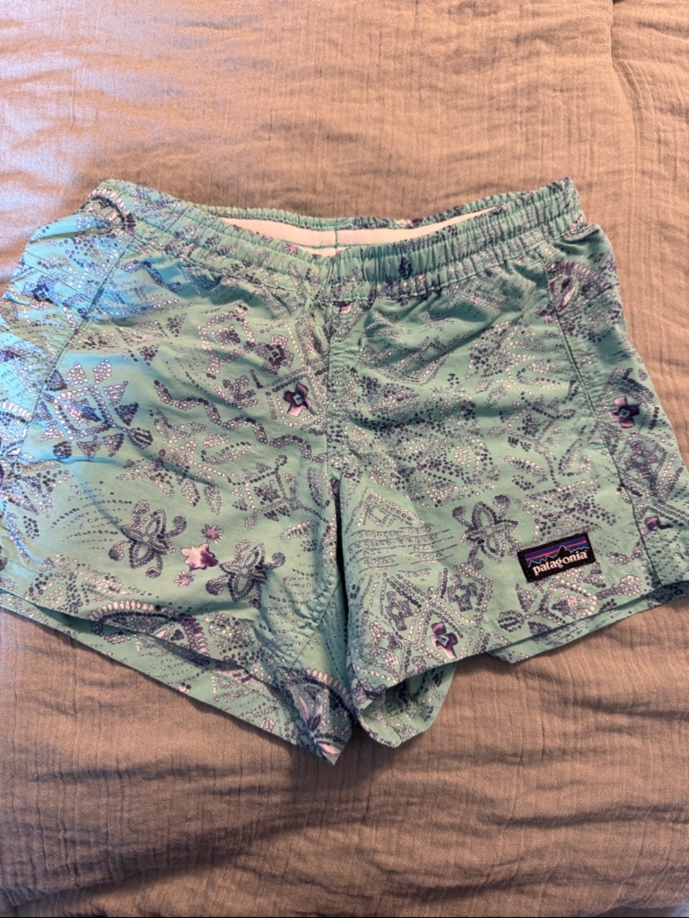 Patagonia Women's Mint Floral Running Shorts